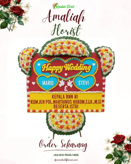 Papan Bunga Pernikahan Sialangrampai